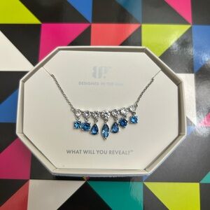 Elegant Blue and Silver Necklace